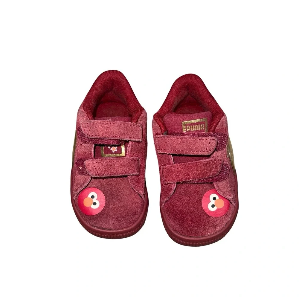 Puma x Sesame Street 50th Elmo Red Suede Sneakers Toddler Size 5C